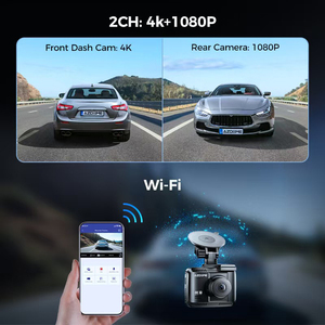 Azdome 4K double objectif voiture boîte noire OLED /WiFi interconnecté GPS Navigation téléphone portable suivi surveillance de stationnement - Product Image 4