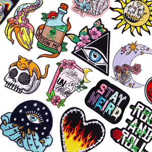 <span class=keywords><strong>Patches</strong></span> de Bordado Personalizados Ecológicos em Lona para Atacado, Tema Amor, Poção Mágica, Flor, Café, para Aplicação em Roupas, Chapéus e Bolsas - Product Image 1