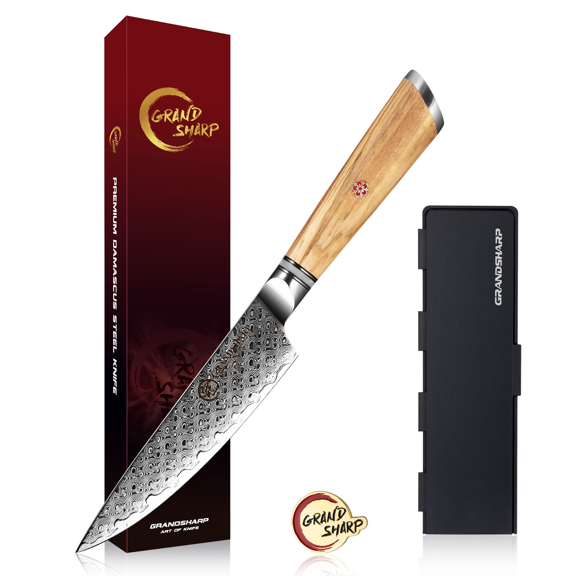 Couteau utilitaire en bois de 12,7 cm (5 po) avec coffret cadeau