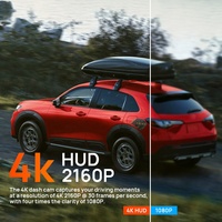 Caméra embarquée 4K avec enregistreur vidéo, ajustement personnalisé pour HRV RU 2023-2026, double objectif, vision nocturne, surveillance de stationnement 24h/24, application Wi-Fi, carte 64 Go