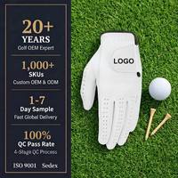 Gants de golf personnalisés design pour gauchers Gants de golf en cuir Cabretta de qualité supérieure avec logo imprimé pour hommes et femmes Gant de golf en cuir Cabretta