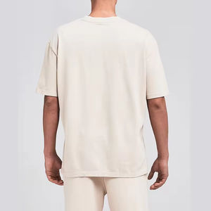 เสื้อยืดผู้ชายไซส์ใหญ่ ดีไซน์เนอร์ขายส่ง เสื้อยืดโอเวอร์ไซส์ทรงหลวม ไหล่ตก ผ้าคอตตอนหนา เสื้อยืดทรงบ็อกซี่สำหรับผู้ชาย - Product Image 3