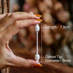50 pièces de cotons-tiges en bambou biodégradables à 100 %, écologiques, à tête de <span class=keywords><strong>gourde</strong></span>, pour le nettoyage des oreilles des bébés, usage quotidien - Product Image 3