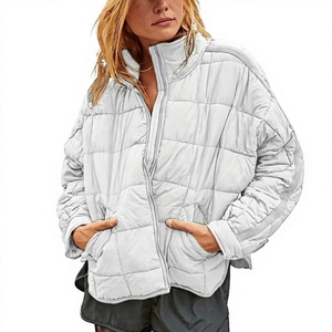 Women's Lightweight <b>Packable</b> Hooded Winter Quilted Puffer <b>Jacket</b> Detachable Sleeves Hat Zipper Closure Waterproof Wool - Product Image 1