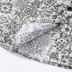 Chemises décontractées pour hommes à manches longues 100% coton popeline, impression numérique, écologiques, logo personnalisé, boutonnées, automne, vente en gros d'usine - Product Image 2