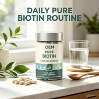 Biotine pure 5000 mcg Booster pour la croissance des cheveux, de la peau et des ongles, 120 capsules végétariennes