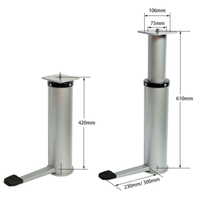 Pieds de table télescopiques réglables en aluminium robuste et moderne pour meubles d'hôpital et de cuisine
