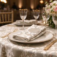 Nappe à imprimé floral vintage en polyester, personnalisable, ronde ou rectangulaire, pour événements, mariages, restaurants, banquets