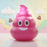 Modèle de caca gonflable géant personnalisé rose, ballon gonflable publicitaire en forme d'emoji de dessin animé pour la promotion de la marque/événement/fête/centre commercial