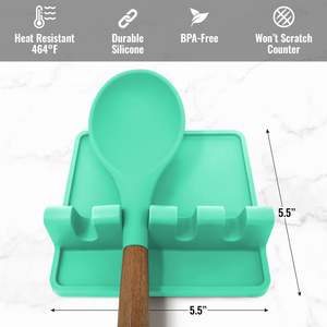 Reposa Utensilios de Silicona para Cocina <span class=keywords><strong>Zulay</strong></span>, Libre de BPA, Resistente al Calor, Base Antiderrames para Cucharas, Uso en la Estufa - Product Image 2
