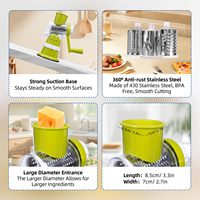 Hachoir Rotatif Multifonctionnel pour la Maison, Coupe-Légumes Efficace, Trancheuse, Broyeur, Gadget de Cuisine