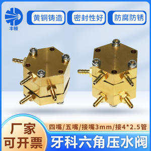 Valve hexagonale Lyf Dental pour contrôle de l'eau, pièce à main pneumatique monophasée, accessoire de fauteuil pour équipement de thérapie buccale - Product Image 4