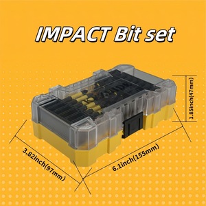 Kezhide Impact Driver Bit Set 35Pcs 75mm <b>Extension</b> <b>Rod</b> Yellow Case - Product Image 3