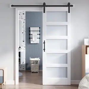 Modern Industrial Insulated Large Sliding Barn Door Hardware Stylish Barn Door Design