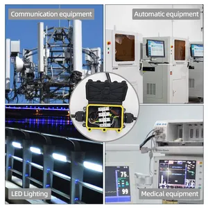 E-Weichat IP 68 wasserdichte Kreuzungsbox wasserdichte elektrische Kreuzungsbox 3-Wege-Kreuzungsbox für Landschaftsbeleuchtung