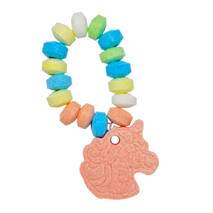 Pulseras de Caramelo HALAL Unicornio al por Mayor, Joyería Comestible Personalizada OEM, Pulseras de Caramelo Retro, Snacks - Product Image 1