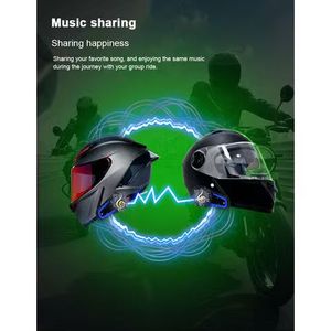 Intercom Bluetooth V10 pour casque de <span class=keywords><strong>moto</strong></span>, commande vocale, connexion multi-pilotes, étanche, communication mains libres haute fidélité - Product Image 5
