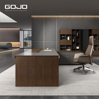 Meuble d'angle modulaire de bureau de direction en bois massif moderne et durable de luxe pour PDG avocat patron directeur Table de bureau de luxe