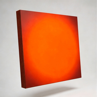 Boîte à lumière LED intelligente carrée Art Déco en aluminium de 100 cm, rétroéclairage personnalisé, art mural pliable moderne à fixation murale tactile