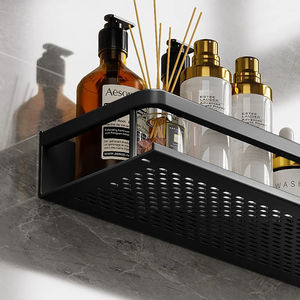 Étagère de Salle de Bain Sans Perçage en Aluminium, Organisateur Mural pour Toilettes - Product Image 6