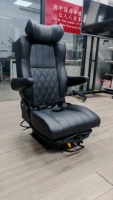 Siège de conducteur de camion universel de haute qualité confortable en cuir AutoLiuma à suspension pneumatique robuste modèle L091 en différentes couleurs