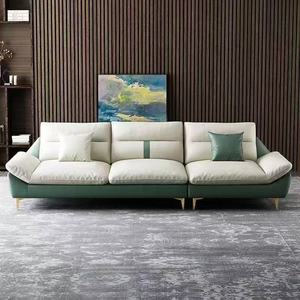 Italian <b>Style</b> Light Luxury Fabric Sofa Straight Three Seater Removable Washable For Small Living Rooms And Apartments - Product Image 2