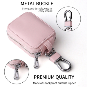 Custodia custodia per auricolari con custodia portatile universale in materiale PU con gancio per moschettone per <span class=keywords><strong>AirPods</strong></span> tutto il modello - Product Image 4