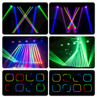 Redsun Vali 4*60W Projecteur à Tête Mobile Beam avec Anneau pour Club, Fête, DJ, Concert, Scène, Événement, Effet Vague LED, Barre Lumineuse Mobile