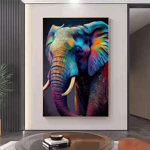 Graffiti moderne art éléphant toile murale art affiches et animal coloré <span class=keywords><strong>mural</strong></span> salon décoration de la maison peintures - Product Image 3
