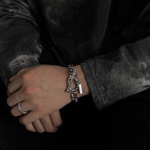 Bracciali Classici con Perle a Doppio Strato per Uomo, Ciondolo a Croce e Faccina Sorridente, Gioielli di Marca - Product Image 4