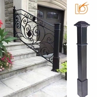 LD Poteau en métal et aluminium Colonne en aluminium Panneaux en fer forgé pour entrée extérieure Rampe d'escalier ou rampe de pont Décoration
