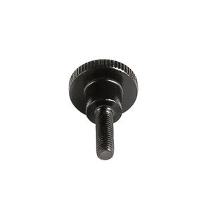 Round Head Knob <b>Screw</b> Metric 12mm Diameter Black Coated Carbon Steel Class 8.8 Coarse Thread Fastener - Product Image 3