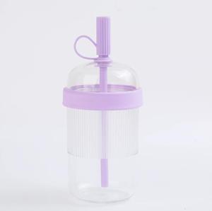 Minimalist Plastic Water <b>Bottle</b> With Straw Screw-On Cap Bpa Free Travel Drinkware With Gift <b>Box</b> Kraft Paper Packaging - Product Image 6