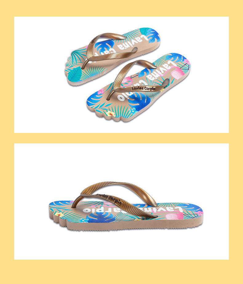 Custom Logo Printing Comfortable Slippers Flip Flop Women Summer Beach Flip Flops