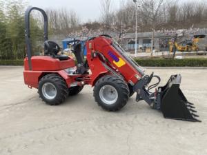 Mini chargeuse sur pneus télescopique TH180 avec chargeur frontal chinois d'une capacité de 1 tonne avec moteur Kubota EPA, pompe à moteur incluse - Product Image 5