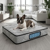 Matelas pour animaux de compagnie en silicone ultra-résistant, rafraîchissant, avec mini ressorts ensachés, imperméable, interactif, orthopédique, pour le voyage, avec soutien articulaire