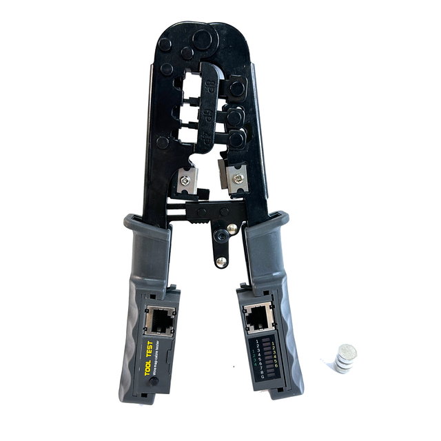 Lan Wire Stripper Cutter Crimper 4P 6P 8P RJ11 RJ12 RJ45 Network Cable Tool Crimping Pliers With Tester