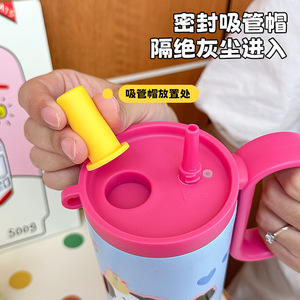 Dmiqi Insulated Tumbler 316 Stainless Steel <b>Large</b> Capacity With Handle And Straw For Travel And Daily Use - Product Image 3