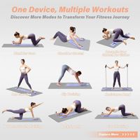 Plateforme de Pilates multifonctionnelle commerciale avec poignées antidérapantes et cordes, pliable pour entraînement musculaire à domicile et pompes