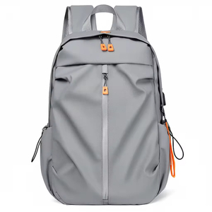 Mochila para Portátil de Gran Capacidad con Logotipo Personalizado al por Mayor, Moderna, Impermeable, con Puerto de Carga USB, para Viajes de Negocios, de Poliéster con Cierre - Product Image 1