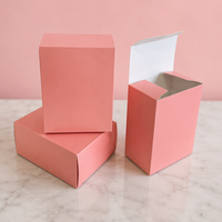 Boîte d'emballage en carton rose et blanc personnalisée, boîte cadeau en papier personnalisée pour gâteaux de lune, bonbons, en-cas, pâtisseries