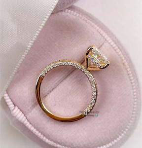 <span class=keywords><strong>Bague</strong></span> d'anniversaire en moissanite taille radiant 5.0 CT, plaquée <span class=keywords><strong>or</strong></span> <span class=keywords><strong>jaune</strong></span> 14K, <span class=keywords><strong>bague</strong></span> de fiançailles <span class=keywords><strong>solitaire</strong></span>, <span class=keywords><strong>bague</strong></span> de promesse de mariage - Product Image 4