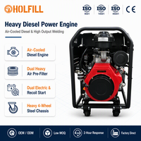 Générateur soudeur diesel 8 kW 4 temps refroidi par air, construction robuste, 138 kg, unité roulante pour sites forestiers isolés et scieries