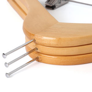 Appendiabiti di Lusso in Legno Massello Antifurto per Hotel con Clip e Anello di Sicurezza, per Pantaloni e Gonne, per Camere d'Albergo e <span class=keywords><strong>Motel</strong></span> - Product Image 4