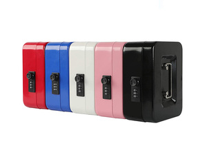 Lock Boxes Mechanical Lock Small Metal Safe Box Metal Smart Combination Lock Cash Box Money Storage Lock Box Small Safe Boxes With Drawer Money Safe