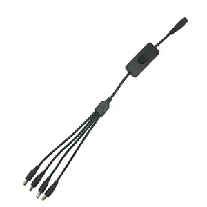 C-Power 1 ~ 4 Dc power splitter kabel für cctv sicherheit kamera 2,1*5,5mm zubehör mit schalter