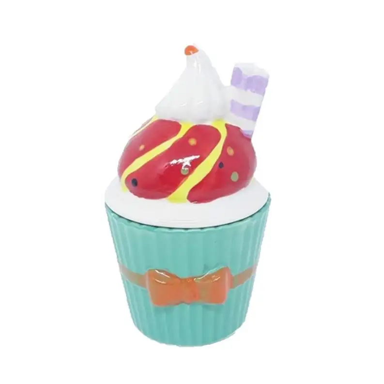 2024 Nieuwkomers Groothandel Custom Keramische Cupcake Mini Candy Potjes Home Decor Koektrommel Cadeau Ambachten