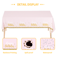 Nappe de table décorative robuste personnalisée en usine, housses de table de fête, nappes jetables en plastique, faites à la main, modernes et unies