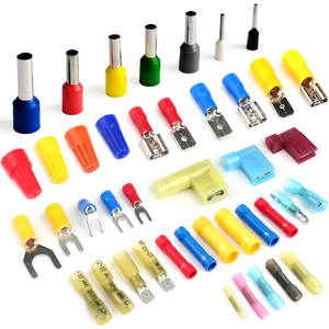 ปลอกหุ้มสายไฟทองเหลืองทองแดงแบบหุ้มฉนวนเต็มที่สำหรับตัวเมีย T2 แบบไม่มีฉนวน SV แบบง่าม แบบห่วง สำหรับสายไฟ RV สำหรับการเชื่อมต่อแบบ Crimp - Product Image 1