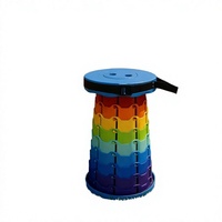 Tabouret pliant portable réglable en hauteur, chaise télescopique pliable pour le jardin, la pêche, le camping en plein air